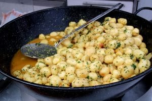 Cooked Potatoes at the market