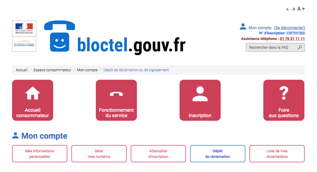 My Bloctel Account