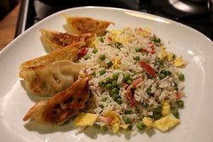 Jimmys Egg Fried Rice With Gyoza