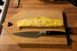 Roll Up Your Egg On A Chopping Board