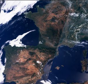 France in July 2019 from Space