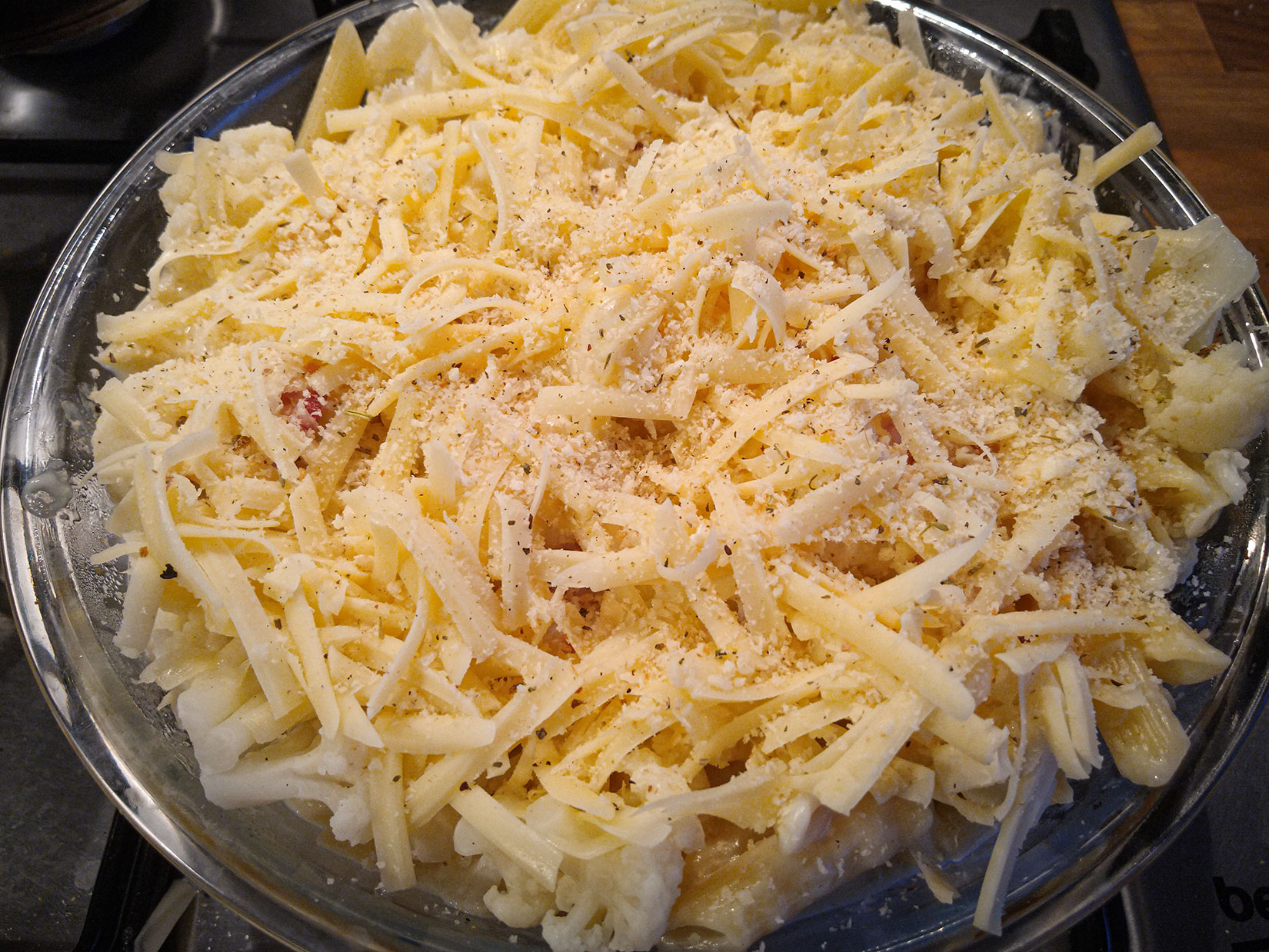 Uncooked Cauliflower And Cheese