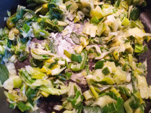 Leeks Frying